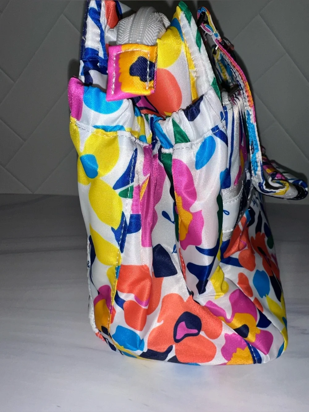 Lug Dilly Dally Convertible Tote Bag Wildflower Brights NEW